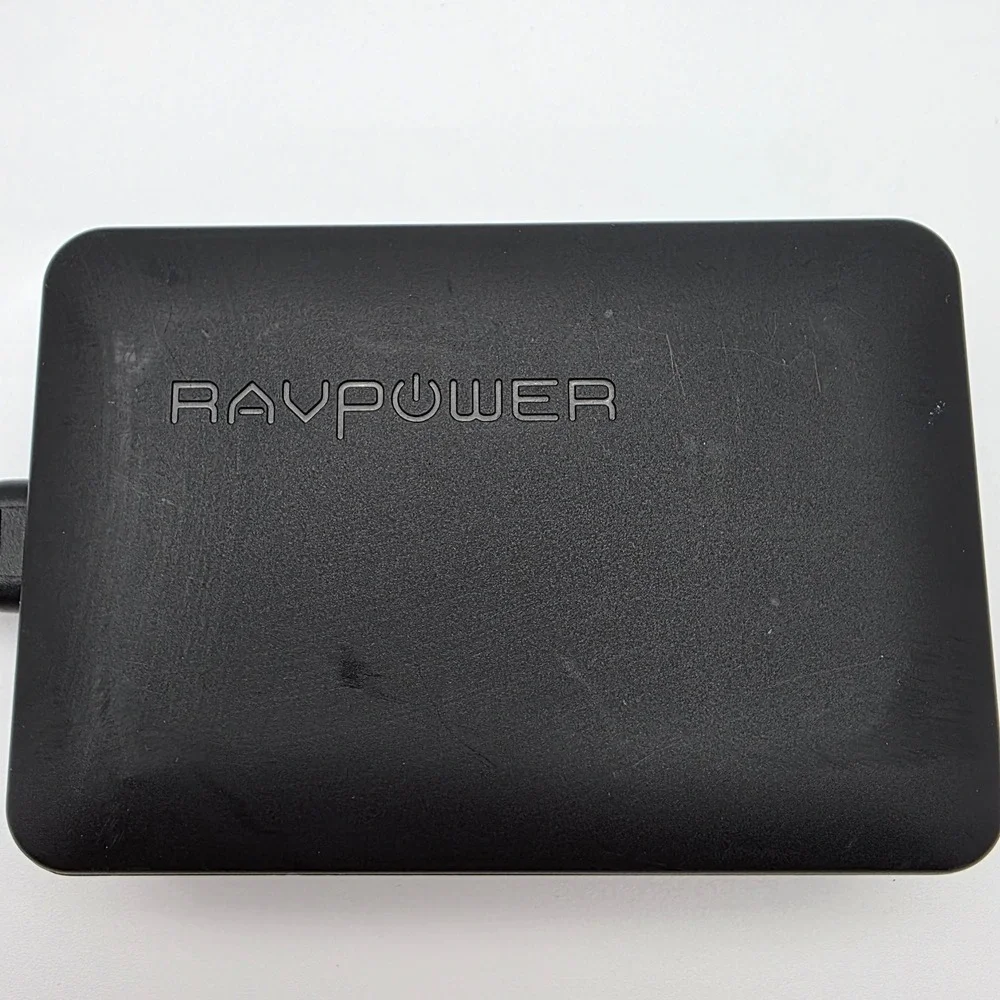 RAVPower USB Wall Charger 60W 6-Port‎ Black Plastic QC 3.0 iSmart Desktop Hub